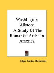 Cover of: Washington Allston: A Study Of The Romantic Artist In America