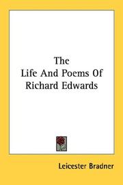 Cover of: The Life And Poems Of Richard Edwards