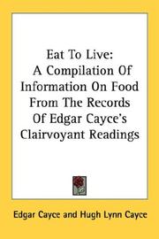 Cover of: Eat To Live by Edgar Cayce