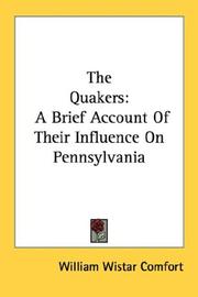 Cover of: The Quakers by William Wistar Comfort