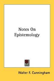 Cover of: Notes On Epistemology