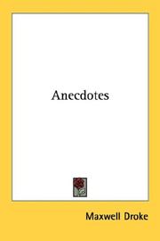 Cover of: Anecdotes | Maxwell Droke
