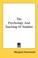 Cover of: The Psychology And Teaching Of Number