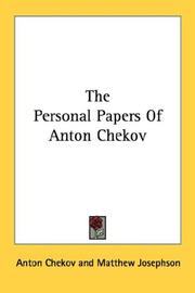 Cover of: The Personal Papers Of Anton Chekov