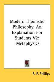 Cover of: Modern Thomistic Philosophy, An Explanation For Students V2: Metaphysics