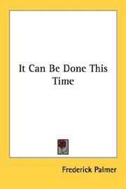 Cover of: It Can Be Done This Time