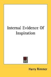 Cover of: Internal Evidence Of Inspiration by Harry Rimmer