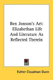Ben Jonson's art by Esther Cloudman Dunn
