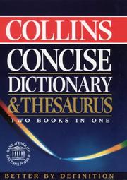 Cover of: Collins Concise Dictionary and Thesaurus by 