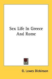 Cover of: Sex Life In Greece And Rome