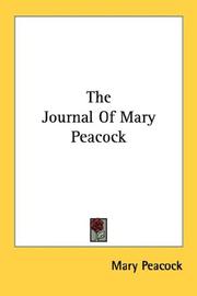 Cover of: The Journal Of Mary Peacock