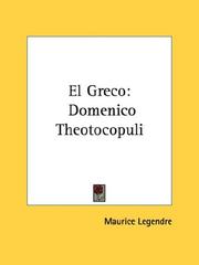 Cover of: El Greco: Domenico Theotocopuli