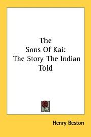 Cover of: The Sons Of Kai | Henry Beston