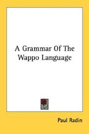 Cover of: A Grammar Of The Wappo Language