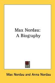 Cover of: Max Nordau | Max Nordau