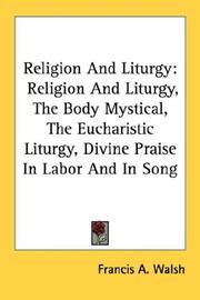 Cover of: Religion And Liturgy | Francis A. Walsh
