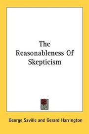Cover of: The Reasonableness Of Skepticism