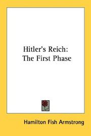 Cover of: Hitler's Reich: The First Phase