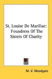 Cover of: St. Louise De Marillac: Foundress Of The Sisters Of Charity