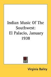 Cover of: Indian Music Of The Southwest: El Palacio, January 1938