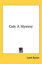 Cain A Mystery by Lord Byron
