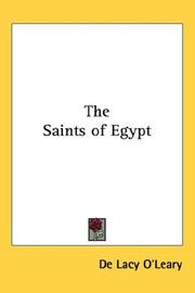 The saints of Egypt by De Lacy O'Leary