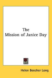 Cover of: The Mission of Janice Day by Helen Beecher Long