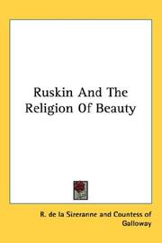 Cover of: Ruskin And The Religion Of Beauty
