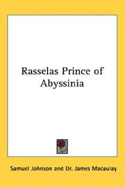 Cover of: Rasselas Prince of Abyssinia by Samuel Johnson undifferentiated