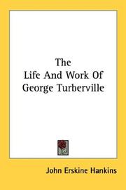 Cover of: The Life And Work Of George Turberville