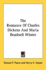 Cover of: The Romance Of Charles Dickens And Maria Beadnell Winter