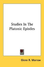 Cover of: Studies In The Platonic Epistles by Glenn R. Morrow
