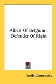 Cover of: Albert Of Belgium: Defender Of Right