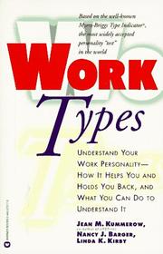 Cover of: Work Types by Jean M. Kummerow, Nancy J. Barger, Linda K. Kirby