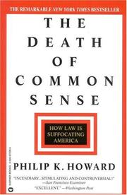 Cover of: The death of common sense by Philip K. Howard