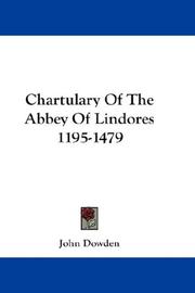 Cover of: Chartulary Of The Abbey Of Lindores 1195-1479