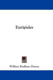Cover of: Euripides | William Bodham Donne