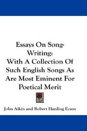 Cover of: Essays On Song-Writing by John Aikin