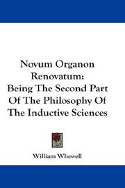 Cover of: Novum Organon Renovatum by William Whewell, William Whewell