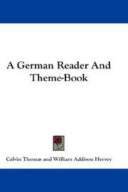 Front cover of A German Reader And Theme-Book by Calvin Thomas