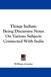 Cover of: Things Indian by William Crooke, William Crooke