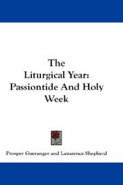 Cover of: The Liturgical Year | Prosper GuГ©ranger