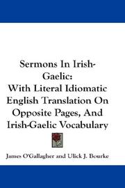 Sermons In Irish-Gaelic by James O'Gallagher