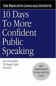 Cover of: 10 days to more confident public speaking