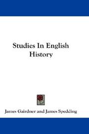 Cover of: Studies In English History