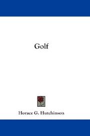 Golf by Horatio Hutchinson