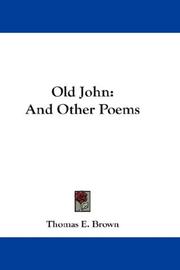 Cover of: Old John: And Other Poems