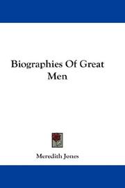 Cover of: Biographies Of Great Men