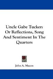 Cover of: Uncle Gabe Tucker | John A. Macon