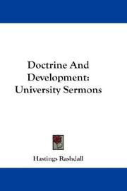 Cover of: Doctrine And Development by Hastings Rashdall